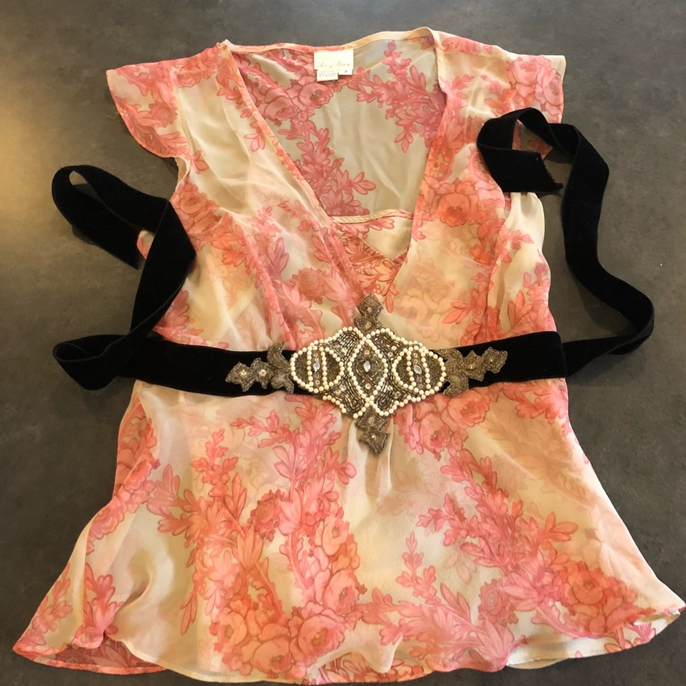 Tracy Reese - Pink Floral - %100 Silk